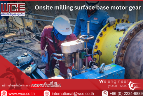 Onsite milling surface base motor gear